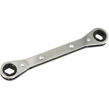 Gray Tools 5003 - 1/2" X 9/16" 6 Point, Flat Ratcheting Box Wrench, Mirror Chrome Finish