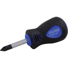 Gray Tools 50101A - #1 Phillips Stubby Screwdriver, 3/16" Shank, 1-1/2" Blade Length