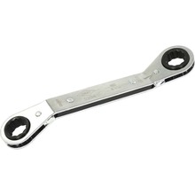 Gray Tools 5204 - 5/8"x 11/16" 12 Point, 25° Offset Ratcheting Box Wrench, Mirror Chrome Finish