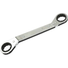 Gray Tools 5206 - 13/16"x 15/16" 12 Point, 25° Offset Ratcheting Box Wrench, Mirror Chrome Finish