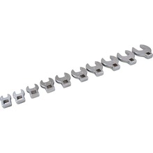 Gray Tools 64910 - 10 Piece 3/8" Drive SAE, Mirror Chrome Open End, Crow foot Wrench Set, 3/8" - 1"