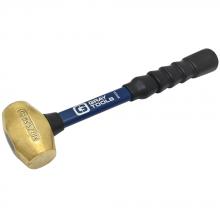 Gray Tools BRS3A - 3lb. Brass Hammer, Fiberglass Super Grip Handle