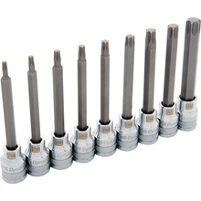 Gray Tools D010019 - 3/8" Drive 9 Piece Long, Torx® Socket Set, T15 - T55