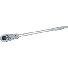 Gray Tools D012308 - 1/2" Drive 48 Tooth Flex Head Ratchet, 17-3/4" Long, Chrome Finish