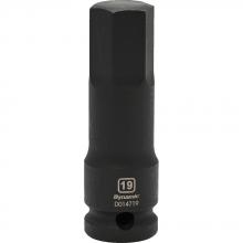 Gray Tools D014719 - 1/2" Drive Metric Hex Head, 19mm, Bit Impact Socket