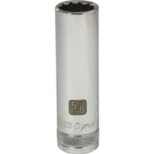 Gray Tools D015620 - 1/2" Drive 12 Point SAE, 5/8" Deep Length, Chrome Finish Socket