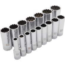 Gray Tools D018003 - 1/2" Drive 16 Piece 12 Point Deep, SAE Socket Set, 3/8" - 1-5/16"