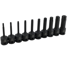 Gray Tools D018101 - 1/2" Drive 10 Piece Torx Hex Head Bit Impact Socket Set