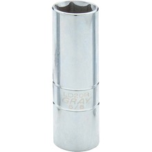 Gray Tools LD20R - 5/8" X 1/2" Drive, Chrome Spark Plug Socket