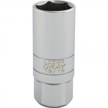 Gray Tools LD26R - 13/16" X 1/2" Drive, Chrome Spark Plug Socket