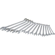 Gray Tools M214R - 14 Piece 12 Point Metric, Satin Chrome, Combination Wrench Set, 6mm - 22mm