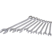 Gray Tools MC209 - 9 Piece 12 Point Metric, Mirror Chrome, Combination Wrench Set, 10mm - 22mm