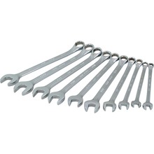 Gray Tools MC210 - 10 Piece 12 Point Metric, Mirror Chrome, Combination Wrench Set, 6mm - 15mm