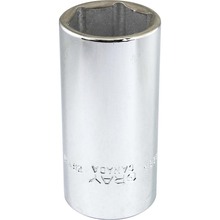 Gray Tools MD1228H - 28mm X 1/2" Drive 6 Point, Deep Length, Chrome Finish Socket