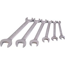 Gray Tools ME6A - 6 Piece Metric Open End, Mirror Chrome Wrench Set, 8mm X 9mm - 18mm X 19mm