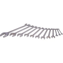 Gray Tools OE12LR - 12 Piece SAE Open End, Mirror Chrome Wrench Set, 1/4" X 5/16" - 1-1/16" X 1-1/4"