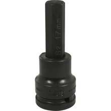 Gray Tools PB2617M - 17mm X 3/4" Drive, Standard Length, Hex Head Socket, Black Impact