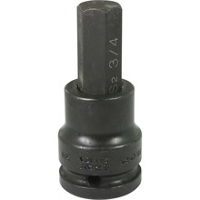 Gray Tools PB2624 - 3/4" X 3/4" Drive, Standard Length, Hex Head Socket, Black Impact