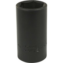 Gray Tools PL2435 - 1-3/16" X 1/2" Drive, 6 Point Deep Length, Black Impact Socket