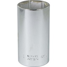 Gray Tools T320 - 1" X 3/8" Drive, 6 Point Deep Length, Chrome Finish Socket