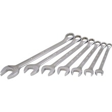 Gray Tools TU7 - 7 Piece 12 Point SAE, Mirror Chrome, Combination Wrench Set, 7/16" - 7/8"