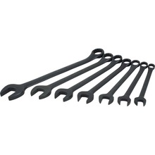 Gray Tools TU7B - 7 Piece 12 Point SAE, Black Finish, Combination Wrench Set, 7/16" - 7/8"