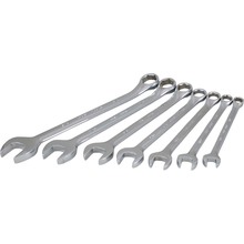 Gray Tools TU7SH - 7 Piece 6 Point SAE, Mirror Chrome, Combination Wrench Set, 3/8" - 3/4"