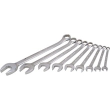 Gray Tools TU9 - 9 Piece 12 Point SAE, Mirror Chrome, Combination Wrench Set, 3/8" - 1"