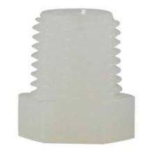 Buchanan 28602W - PLUG H HEX 1/4IN MPT NYL WHT 125 1/4-18