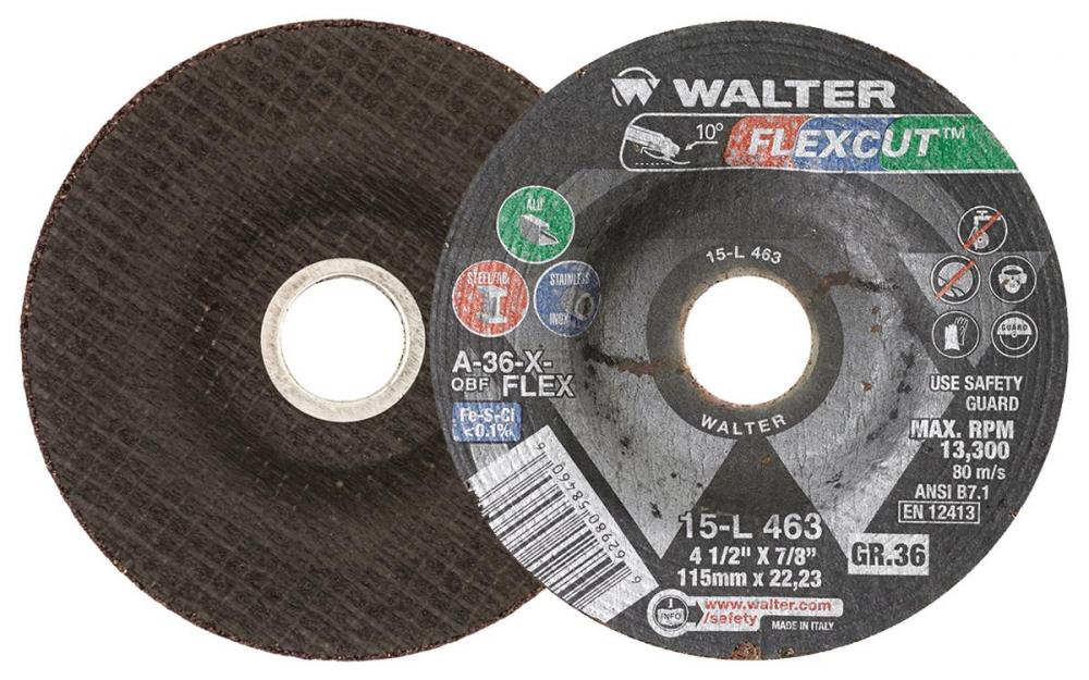 4-1/2&#34; X 7/8 GR36 FLEXCUT<span class=' ItemWarning' style='display:block;'>Item is usually in stock, but we&#39;ll be in touch if there&#39;s a problem<br /></span>