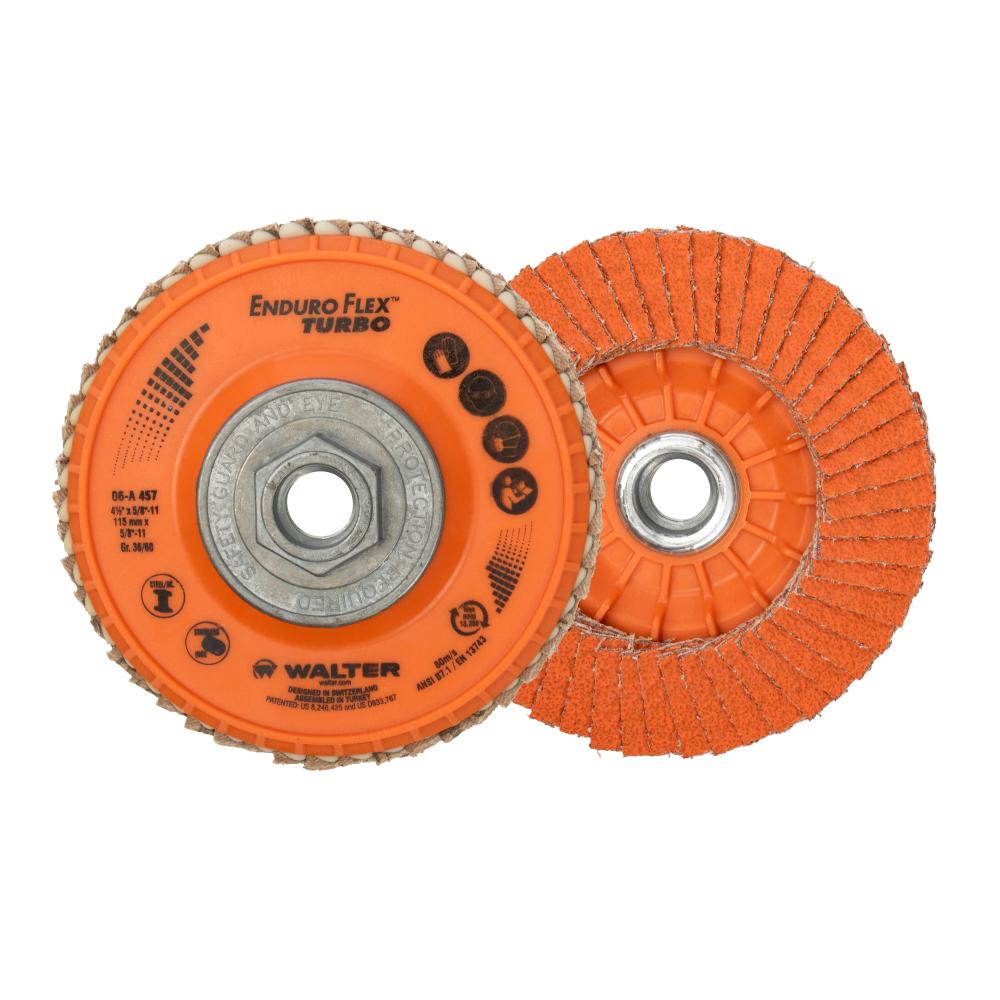 ENDURO-FLEX TURBO 4.5X5/8-11 GR36/60 HUB<span class=' ItemWarning' style='display:block;'>Item is usually in stock, but we&#39;ll be in touch if there&#39;s a problem<br /></span>