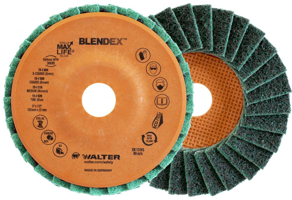 BLENDEX™ FLAP DISCS 5&#34;<span class=' ItemWarning' style='display:block;'>Item is usually in stock, but we&#39;ll be in touch if there&#39;s a problem<br /></span>