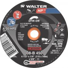 Walter Surface 08B450 - 4-1/2X1/4 HP SPIN-ON GR WHEELS