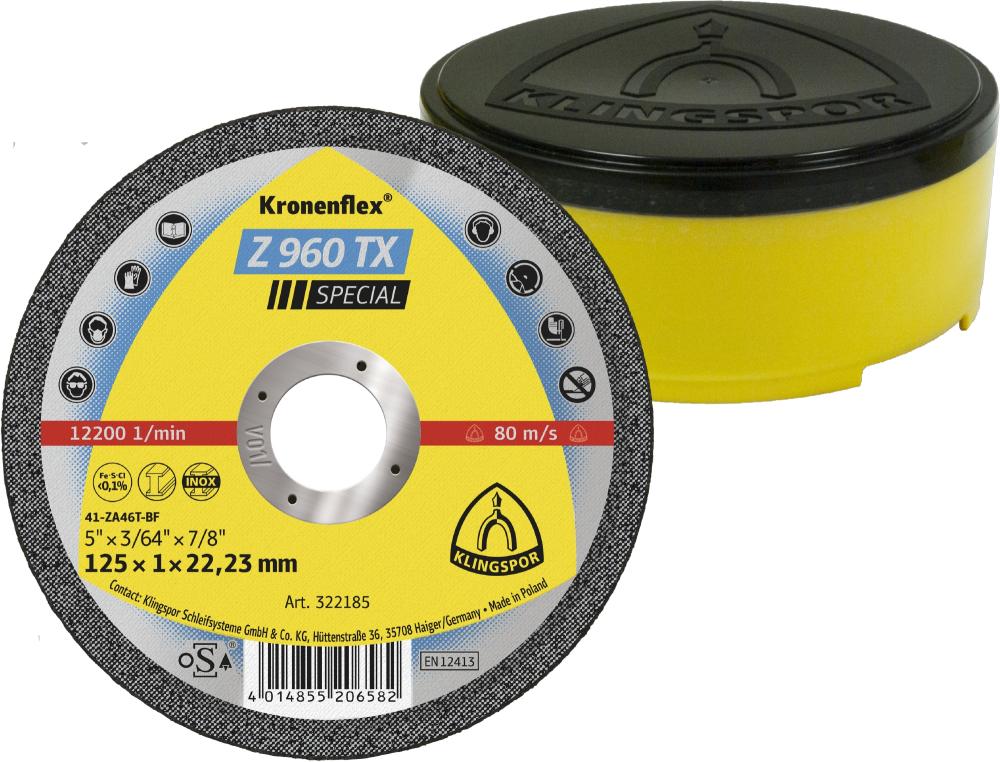 Z 960 TX cutting-off wheels, zirconia 5 x 3/64 x 7/8 Inch depressed centre<span class=' ItemWarning' style='display:block;'>Item is usually in stock, but we&#39;ll be in touch if there&#39;s a problem<br /></span>