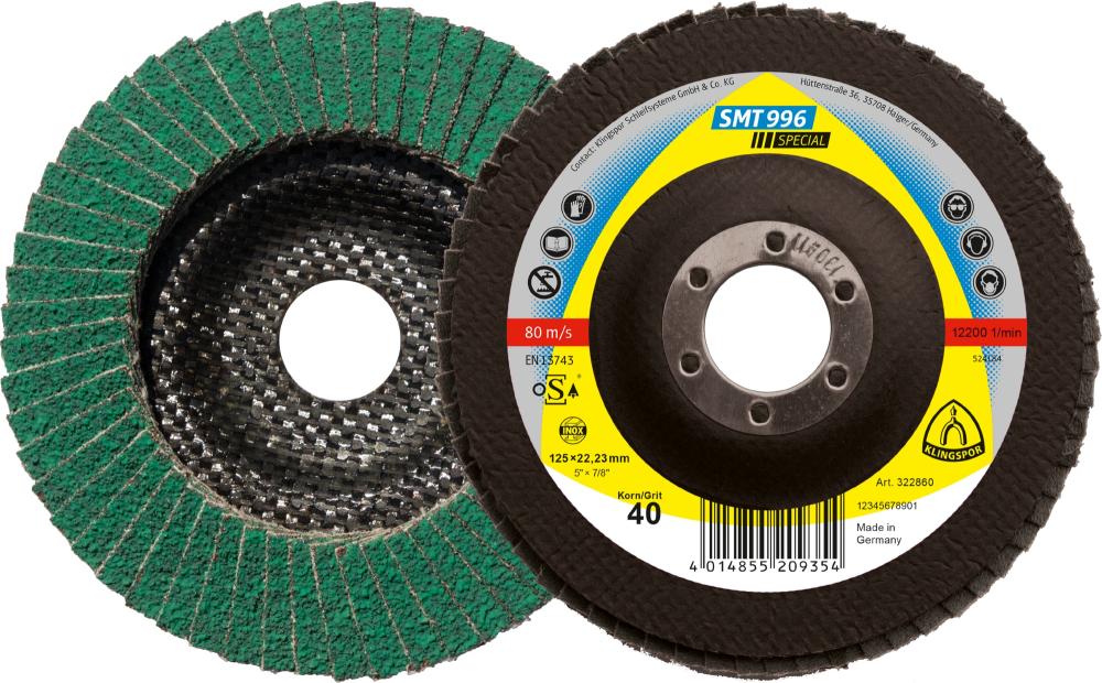 SMT 996 abrasive mop discs multibond ceramic, 5 x 7/8 Inch grain 40 convex<span class=' ItemWarning' style='display:block;'>Item is usually in stock, but we&#39;ll be in touch if there&#39;s a problem<br /></span>