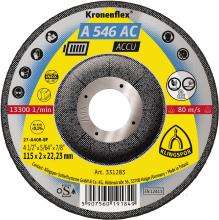 Klingspor Inc 331283 - A 546 AC Kronenflex® grinding discs, 4-1/2 x 5/64 x 7/8 Inch depressed centre