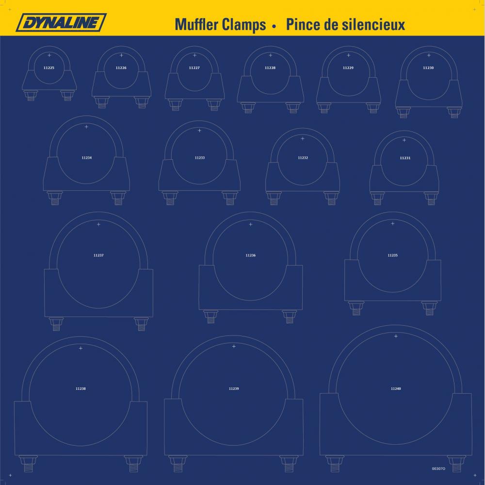 Muffler Clamps Board 24&#34; x 24&#34;<span class=' ItemWarning' style='display:block;'>Item is usually in stock, but we&#39;ll be in touch if there&#39;s a problem<br /></span>