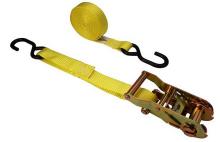 Dynaline 11184 - Ratchet Strap 1"x20' S Hooks WLL-1000Lb, ULL-3000Lb Yellow