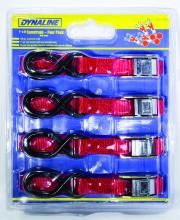 Dynaline 12331 - Cam Straps 1 x 6' 4-Pack Red