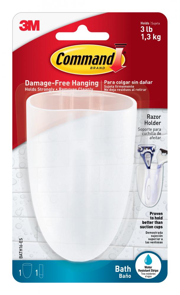 Command™ Bath Razor Holder BATH16-EF, Frosted, 3 lbs (1.4 kg)<span class=' ItemWarning' style='display:block;'>Item is usually in stock, but we&#39;ll be in touch if there&#39;s a problem<br /></span>