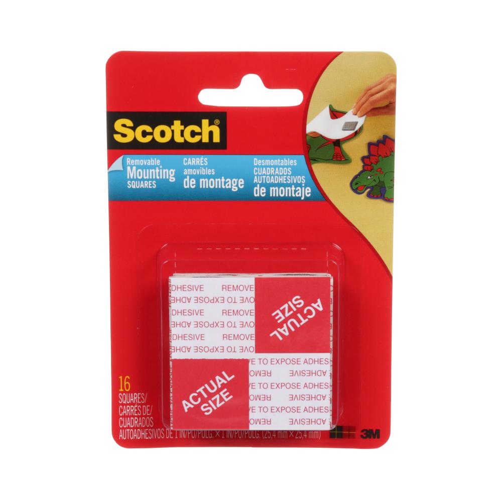 Scotch® Removable Mounting Squares, 108-ESF, gray, 1 in (2.54 cm), 16 per pack<span class=' ItemWarning' style='display:block;'>Item is usually in stock, but we&#39;ll be in touch if there&#39;s a problem<br /></span>