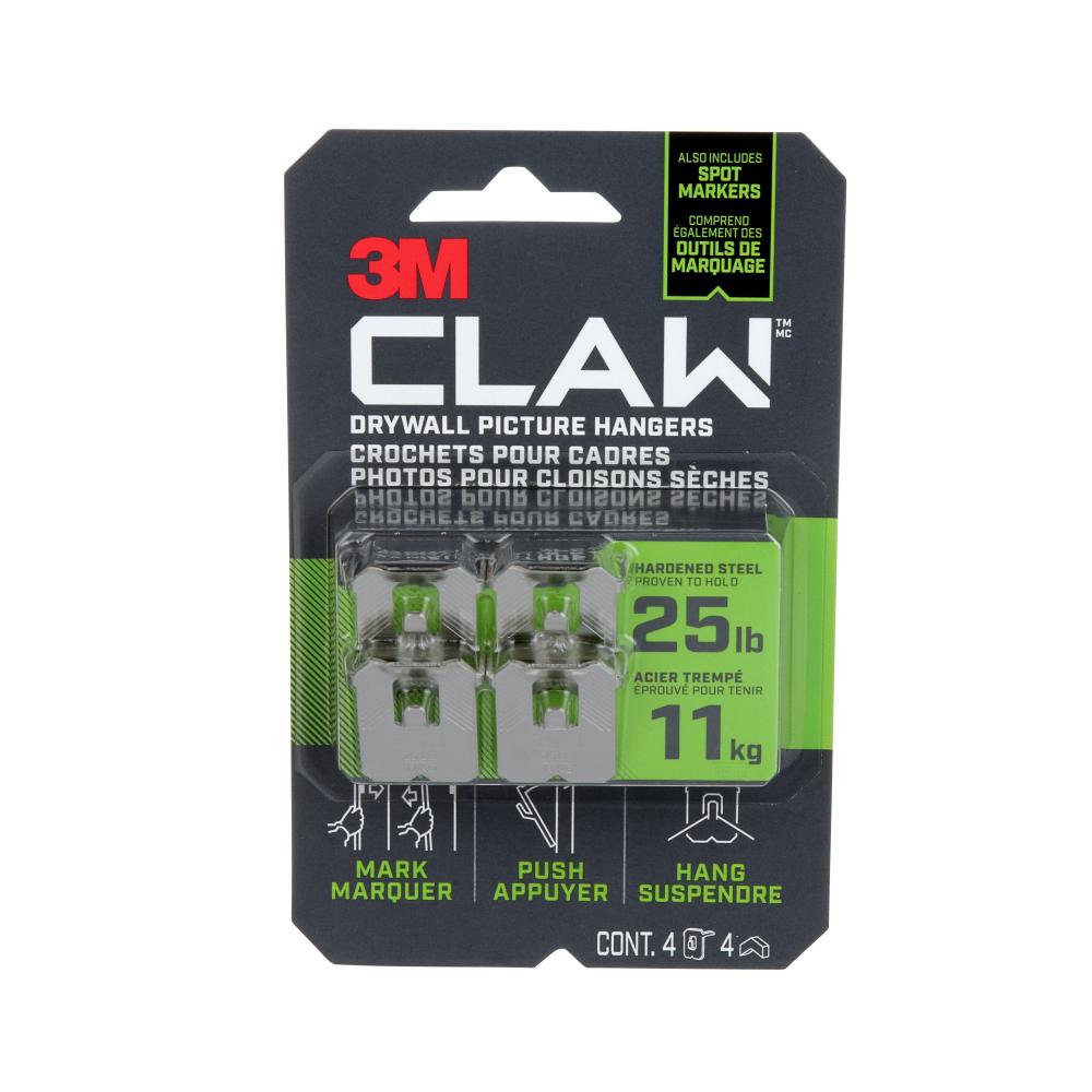 3M™ CLAW Drywall Picture Hanger with Temporary Spot Marker 3PH25M-4EF<span class=' ItemWarning' style='display:block;'>Item is usually in stock, but we&#39;ll be in touch if there&#39;s a problem<br /></span>