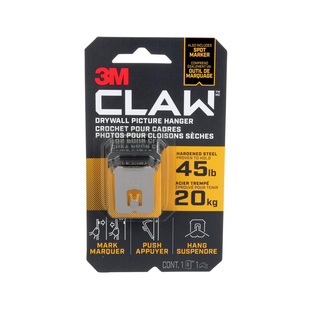 3M™ CLAW Drywall Picture Hanger with Temporary Spot Marker 3PH45M-1EF<span class=' ItemWarning' style='display:block;'>Item is usually in stock, but we&#39;ll be in touch if there&#39;s a problem<br /></span>