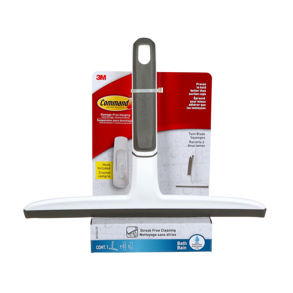 Command™ Twin Blade Squeegee with Bath Hook & Strip BATH24-EF<span class=' ItemWarning' style='display:block;'>Item is usually in stock, but we&#39;ll be in touch if there&#39;s a problem<br /></span>