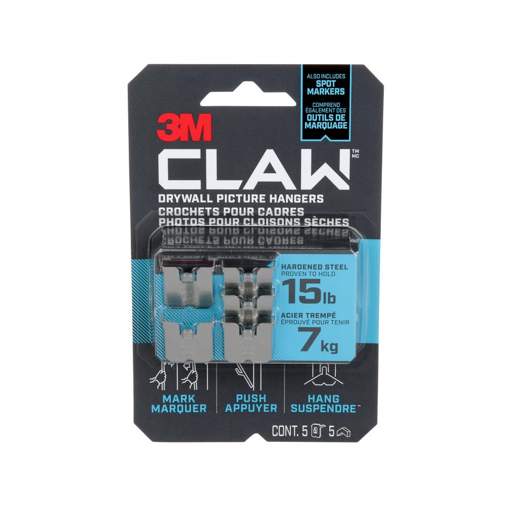 3M™ CLAW Drywall Picture Hanger with Temporary Spot Marker 3PH15M-5EF<span class=' ItemWarning' style='display:block;'>Item is usually in stock, but we&#39;ll be in touch if there&#39;s a problem<br /></span>