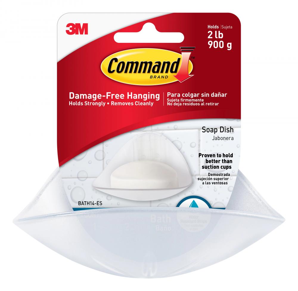 Command™ Bath Soap Dish BATH14-EF, Frosted, 3 lbs (1.4 kg)<span class=' ItemWarning' style='display:block;'>Item is usually in stock, but we&#39;ll be in touch if there&#39;s a problem<br /></span>