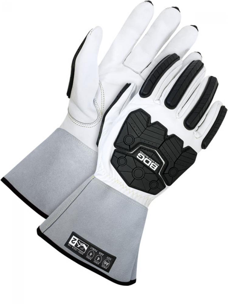 Pearl Goatskin 5&#34; Gauntlet w/Backhand Protection<span class=' ItemWarning' style='display:block;'>Item is usually in stock, but we&#39;ll be in touch if there&#39;s a problem<br /></span>