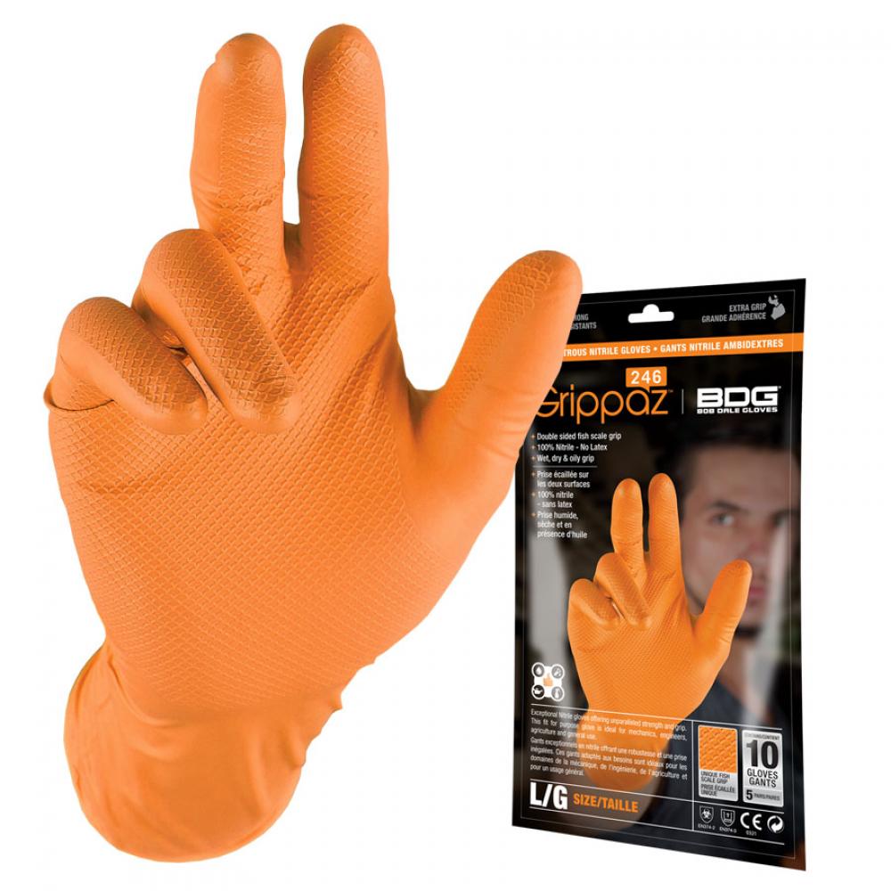 Grippaz Orange Nitrile Disposable 6mil Packs<span class=' ItemWarning' style='display:block;'>Item is usually in stock, but we&#39;ll be in touch if there&#39;s a problem<br /></span>