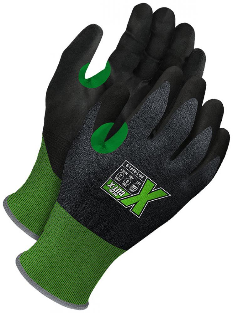 Green 21G Seamless Knit Cut Resistant Black PU Palm w/ Touchscreen<span class=' ItemWarning' style='display:block;'>Item is usually in stock, but we&#39;ll be in touch if there&#39;s a problem<br /></span>