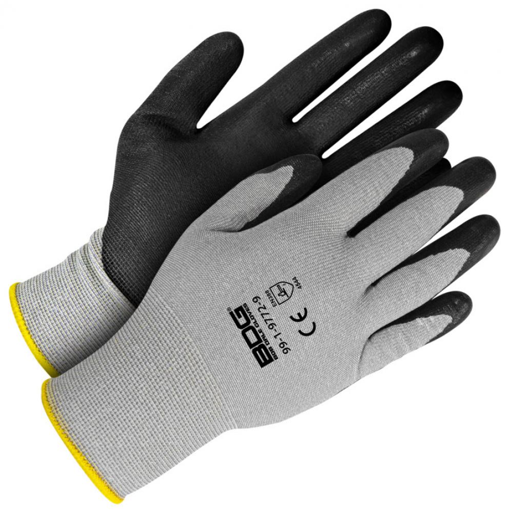 Grey 18G Seamless Knit HPPE Cut Resistant w/ Black NPR Foam<span class=' ItemWarning' style='display:block;'>Item is usually in stock, but we&#39;ll be in touch if there&#39;s a problem<br /></span>